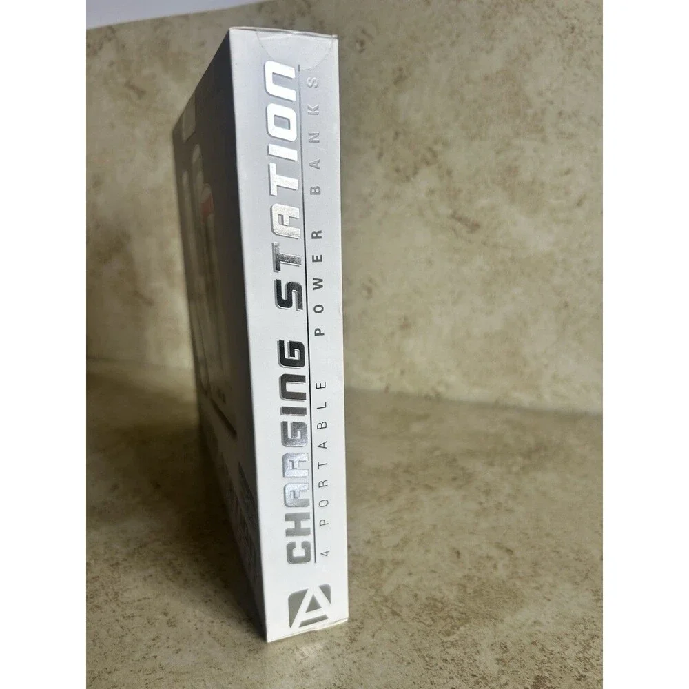 Aduro Charging Station - 4 Portable Power Banks Docking Station 4400mAh Each